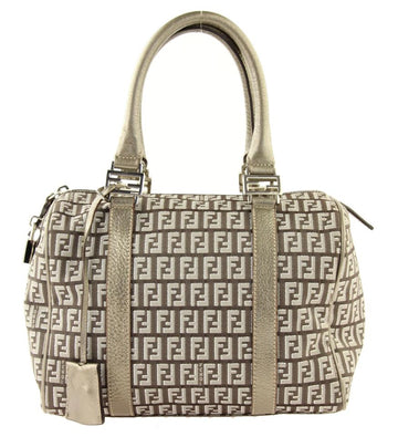 Fendi Small Forever Bauletto Zucchino Brown Canvas Makersluxe