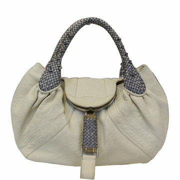 Fendi White Leather Makersluxe Shoulder Bag