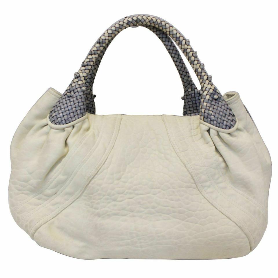 Fendi White Leather Makersluxe Shoulder Bag