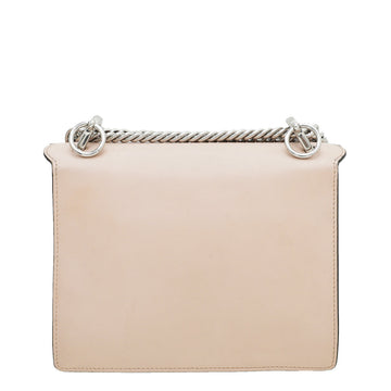Fendi Peach Kan I Scalloped Studs Bow Flower Small Bag