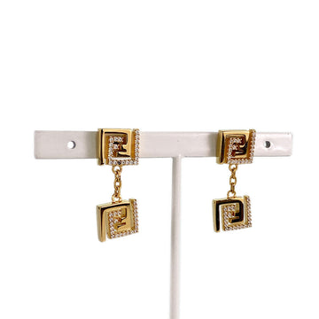 FENDI Fender Che Rhinestone FF Logo earring