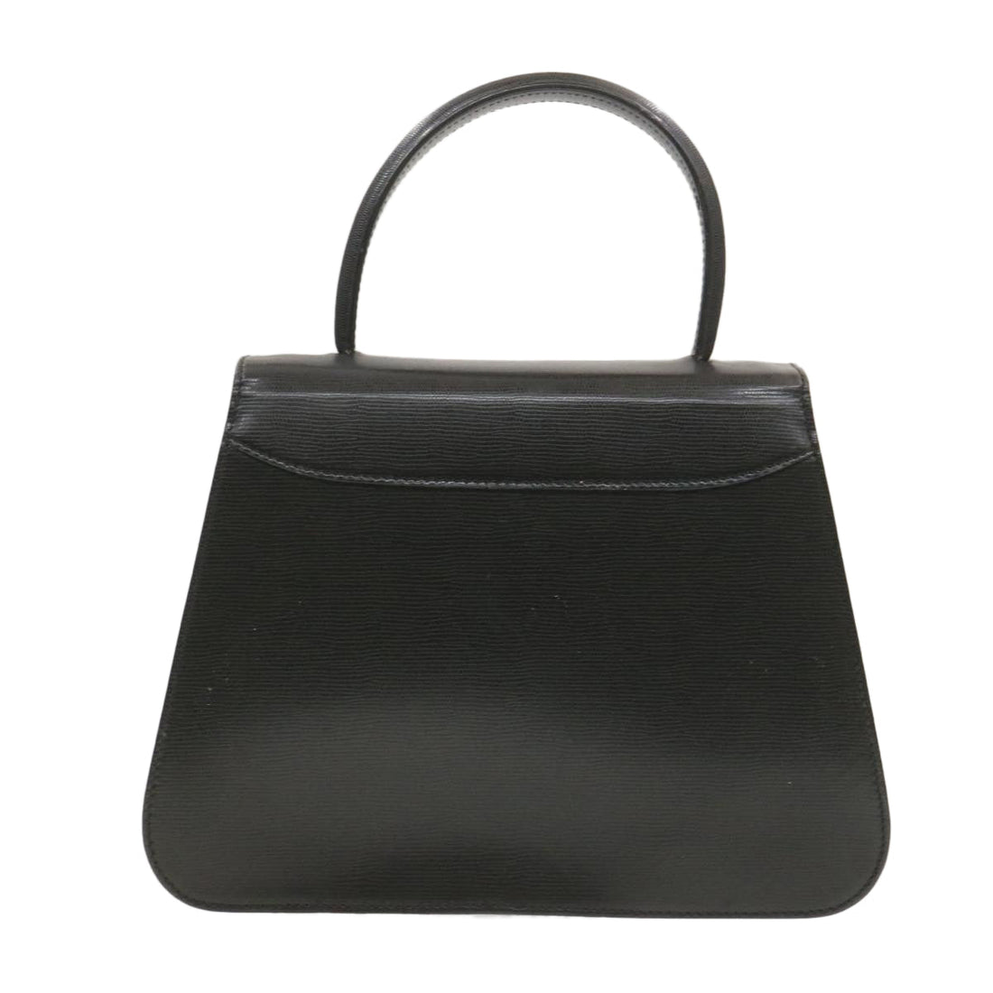 Celine Hand Bag Leather 2Way Black  am376g