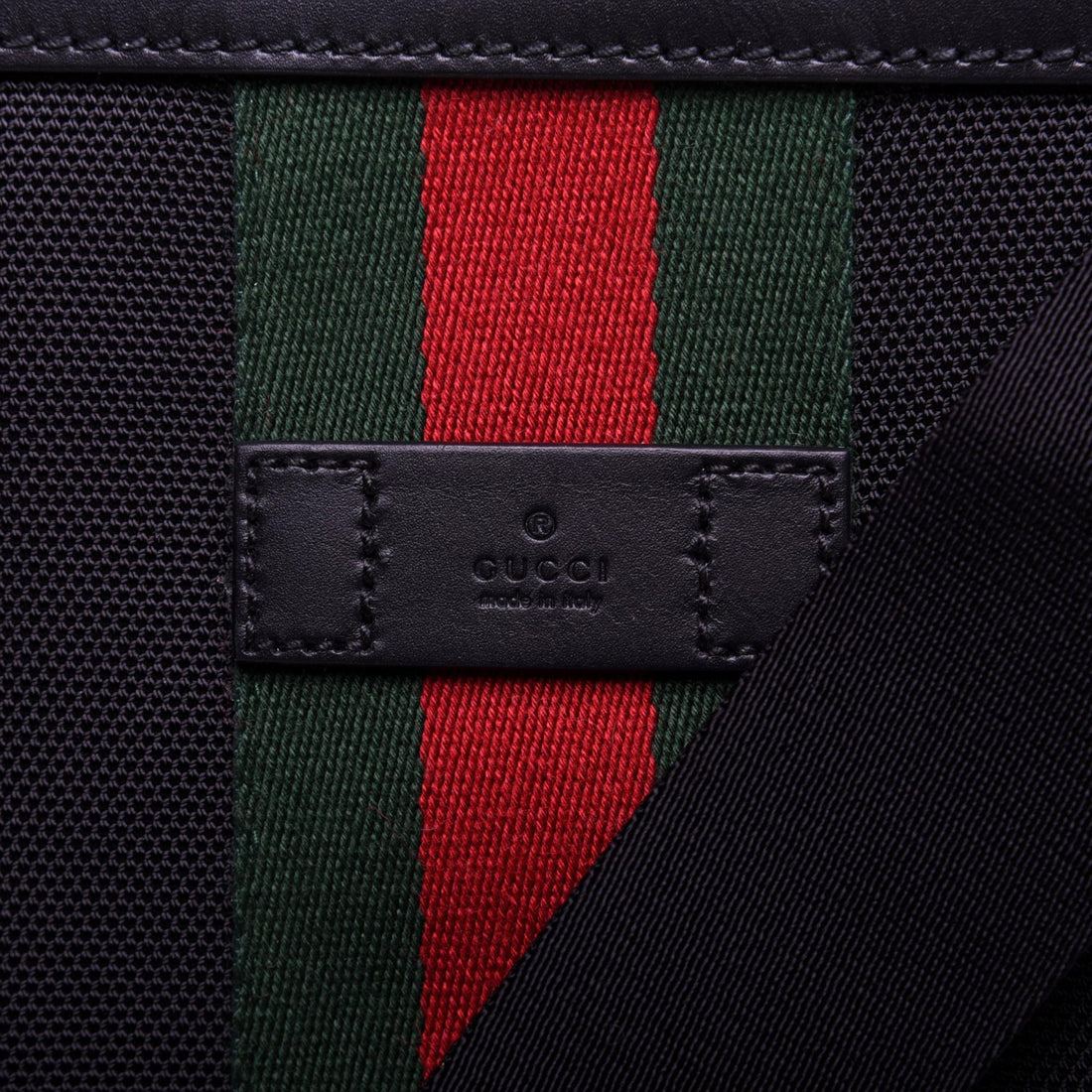 Gucci Black Canvas Web Stripe Crossbody Bag 631199