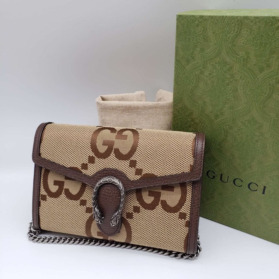 Gucci Dionysus Jumbo GG Wallet on Chain Crossbody Bag