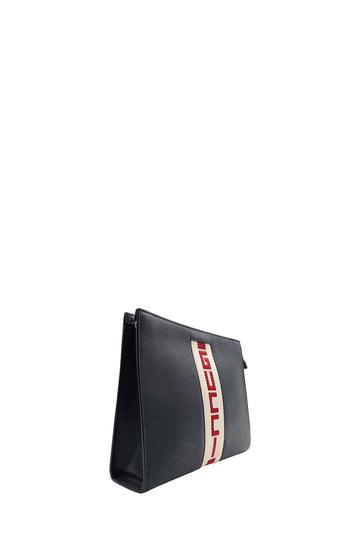 Gucci Jacquard Ribbon Clutch Black