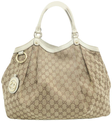 Gucci Sukey Large Tote Supreme Sandybrown Canvas Hobo Bag