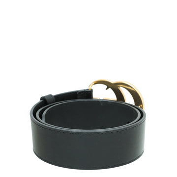 Gucci Black GG Buckle Wide Belt 26