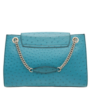 Gucci Turquoise Ostrich Emily GCC Exclusive 7-10 Bag
