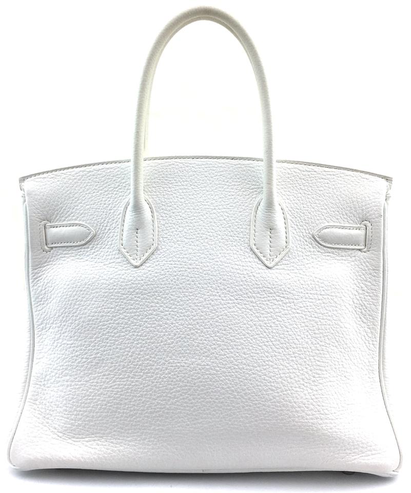 Hermès Birkin Clemence 30 Cm Tote Shw White Leather Makersluxe