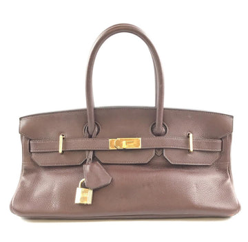 Hermès JPG Shoulder Birkin Rare Limited Edition Hand Tote Brown Clemence Leather Makersluxe