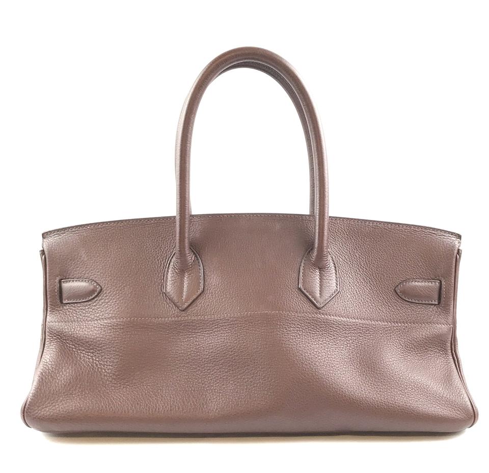 Hermès JPG Shoulder Birkin Rare Limited Edition Hand Tote Brown Clemence Leather Makersluxe