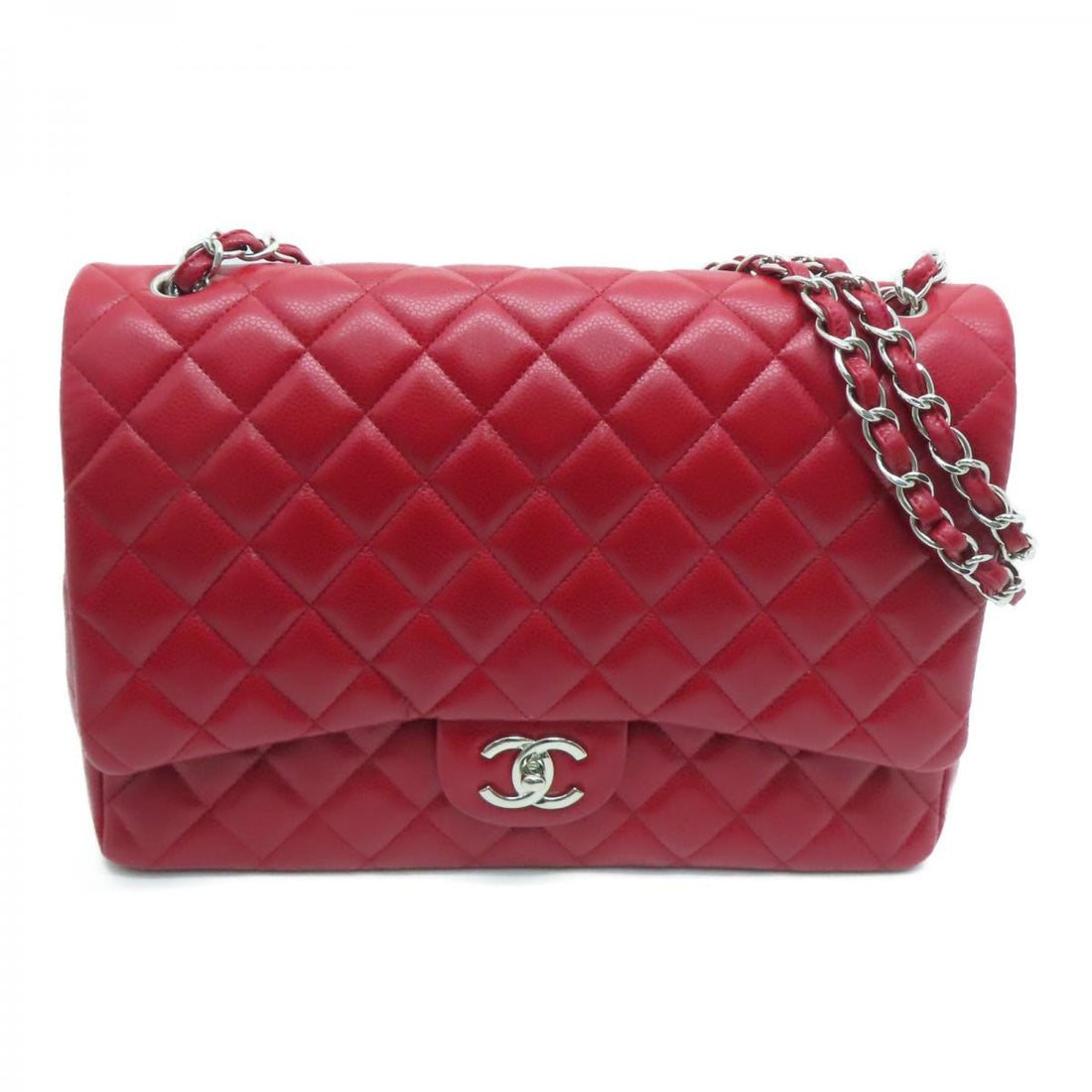 Chanel Maxi Double Flap Red Bag