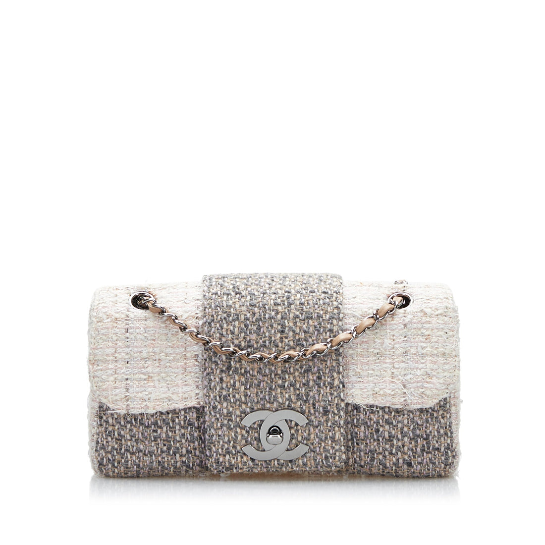 Chanel CC Tweed Single Flap Bag