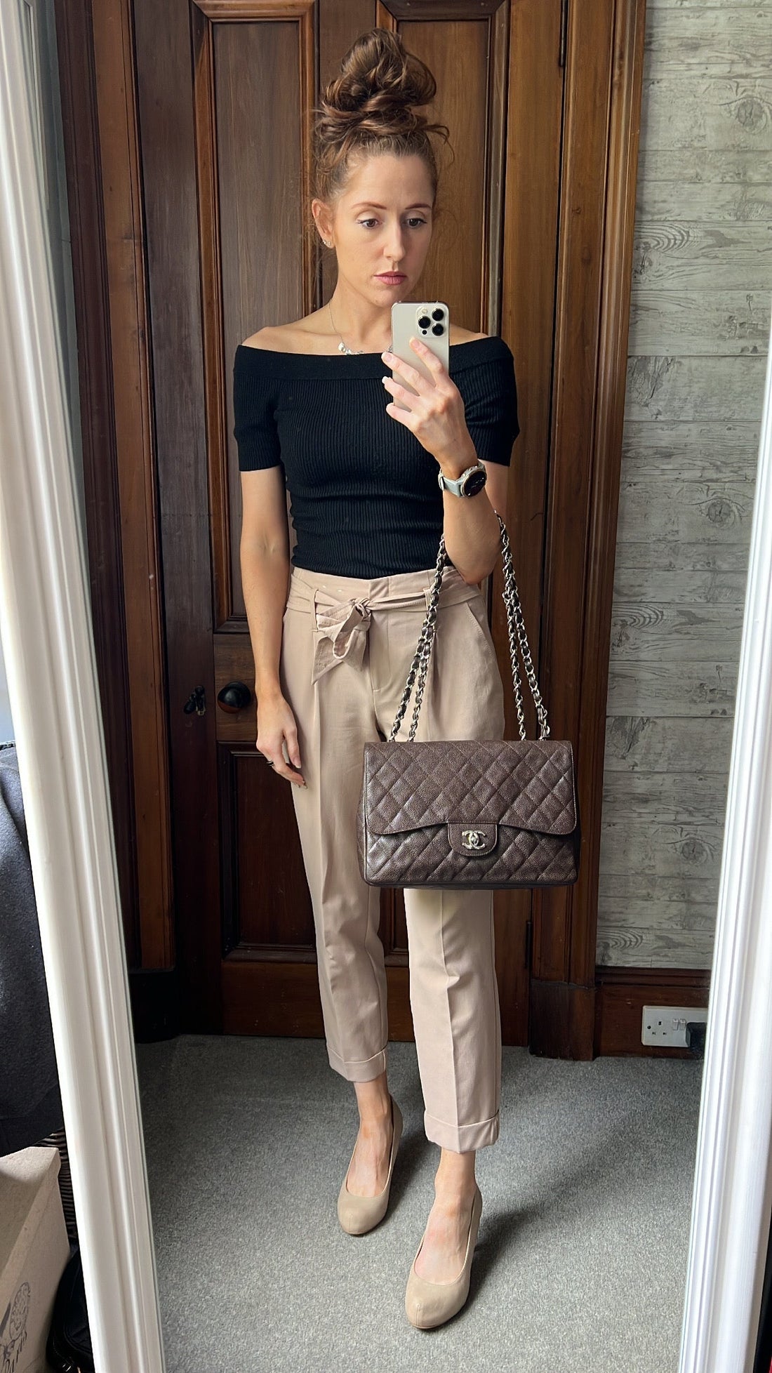 Chanel Jumbo Single Flap in Brown Caviar