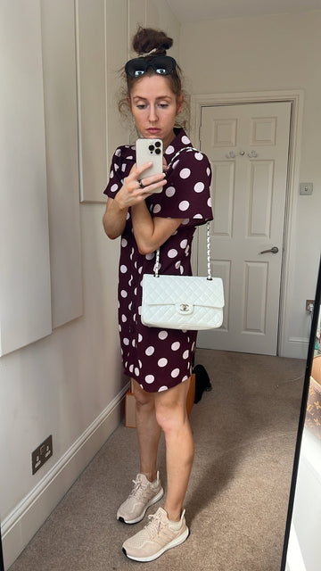 Chanel Medium Classic Flap in White Caviar (RRP £8,530)