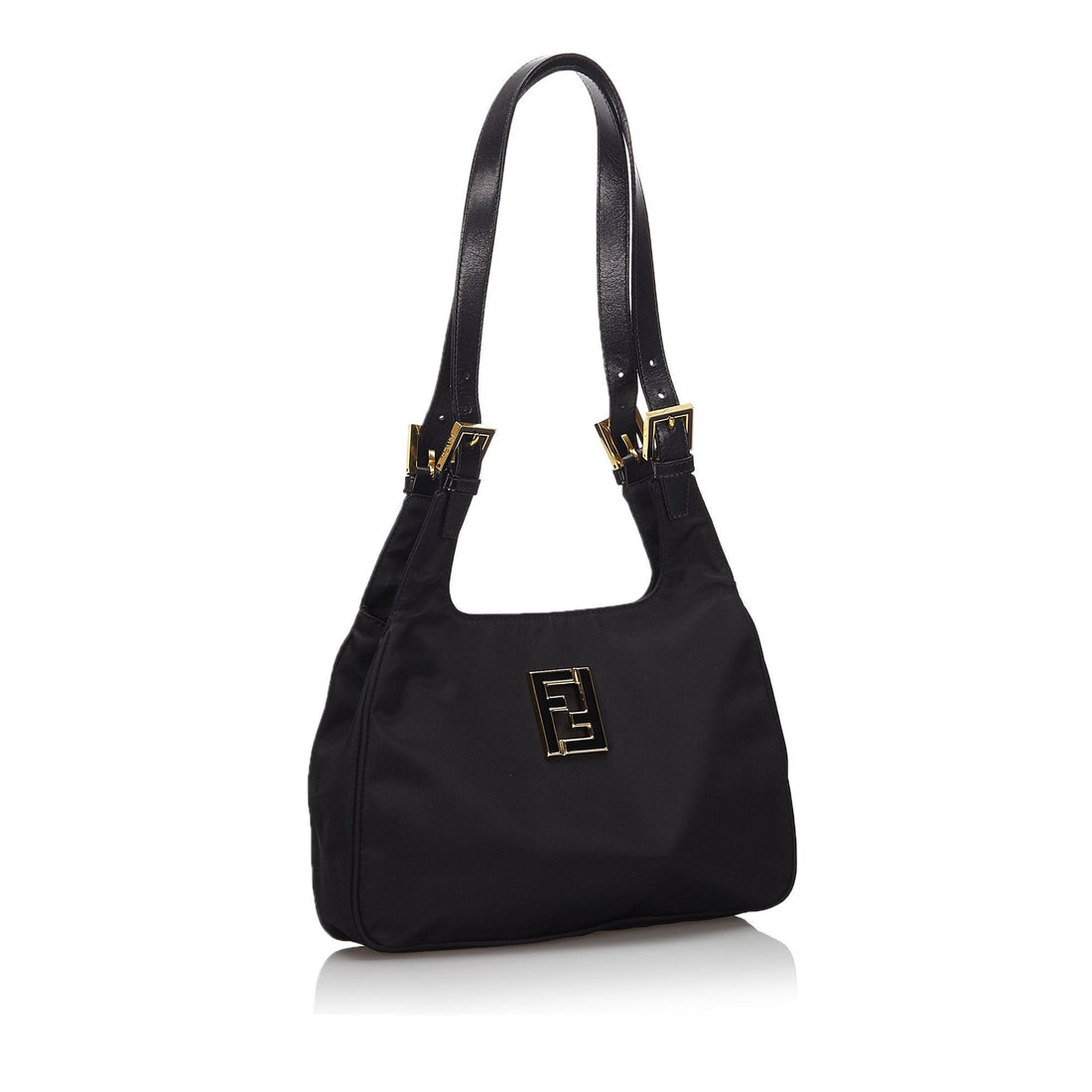 Fendi Black Nylon Fabric Shoulder Bag Italy
