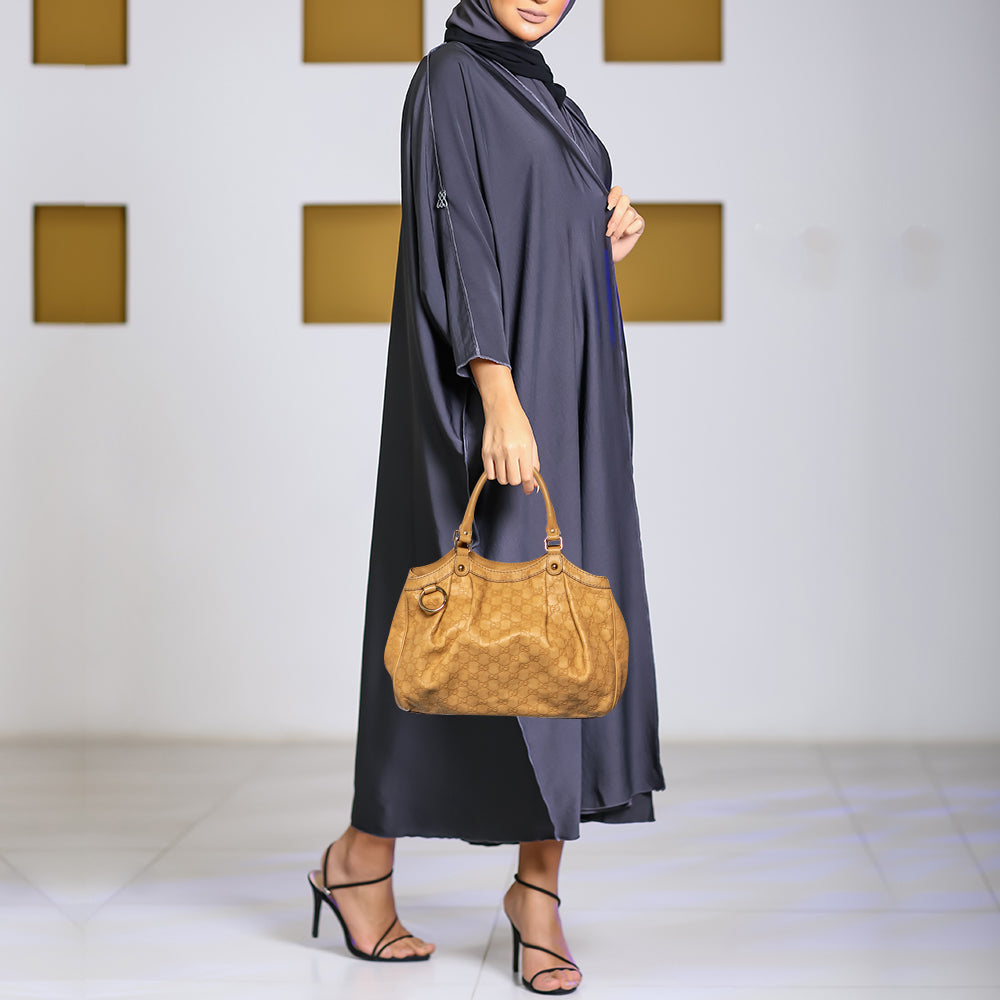 Gucci Beige Guccissima Leather Medium Sukey Tote