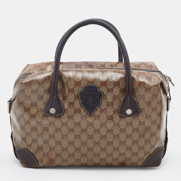 Gucci Beige/Brown GG Crystal Canvas And Leather Makersluxe