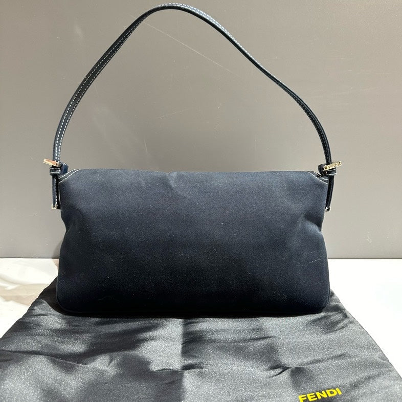 ?? Price Drop  Fendi Hobo Bag Black Suede Vintage Designer Handbag