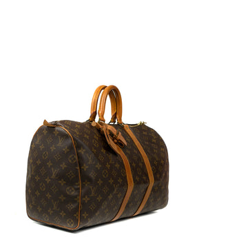 Sac Keepall 45 en toile monogramme marron