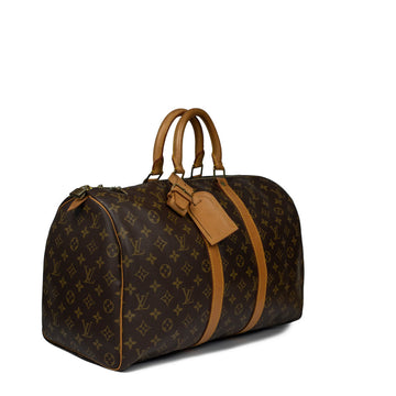 Sac Keepall 45 Vintage en toile monogramme marron