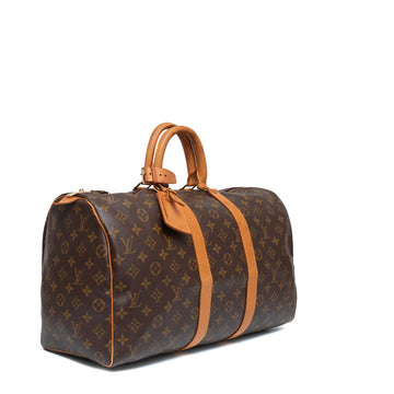 Sac Keepall 45 Vintage en toile monogramme marron