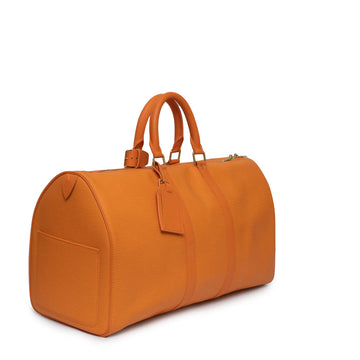 Sac Keepall 50 Vintage en cuir épi orange
