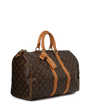 Sac Keepall 45 Vintage en toile monogramme marron