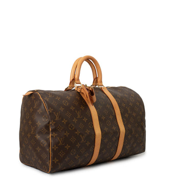 Sac Keepall 45 Vintage en toile monogramme marron