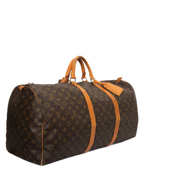 Sac Keepall 60 Vintage en toile monogramme marron