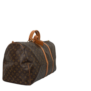 Sac Keepall 60 Vintage en toile monogramme marron