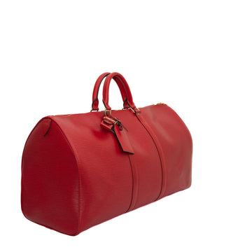 Sac Keepall 50 Vintage en cuir épi rouge
