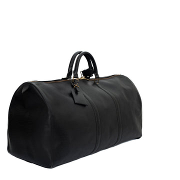 Sac Keepall 55 Vintage en cuir épi noir