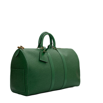Sac Keepall 45 Vintage en cuir épi vert
