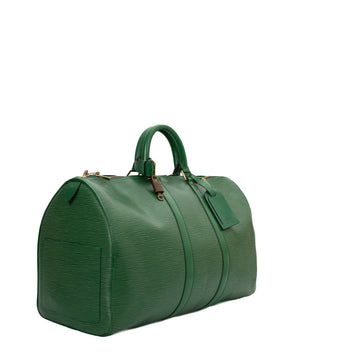 Sac Keepall 45 Vintage en cuir épi vert