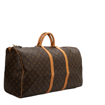 Sac Keepall 60 Vintage en toile monogramme marron