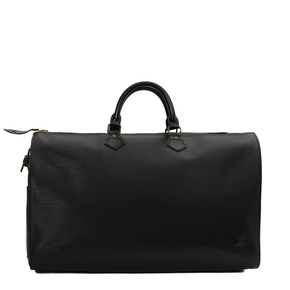 Sac Keepall 45 Vintage en cuir noir
