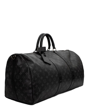 Sac Keepall 55 en toile monogram noir