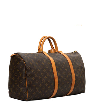 Sac Keepall 50 en toile monogram marron
