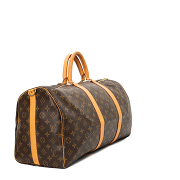 Sac Keepall 50 Vintage en toile monogram marron