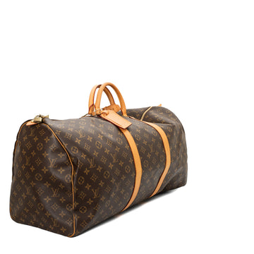 Sac Keepall 60 Vintage en toile monogram marron