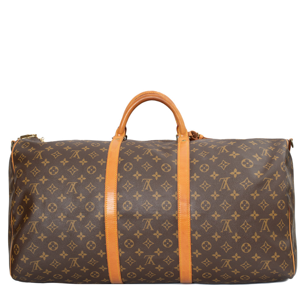 Sac Keepall 60 Vintage en toile monogram marron