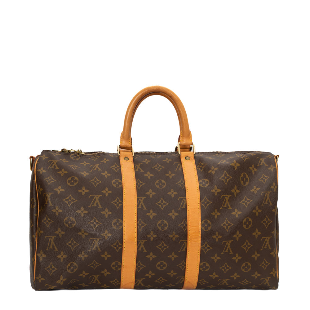 Sac Keepall 45 Vintage en toile monogram marron