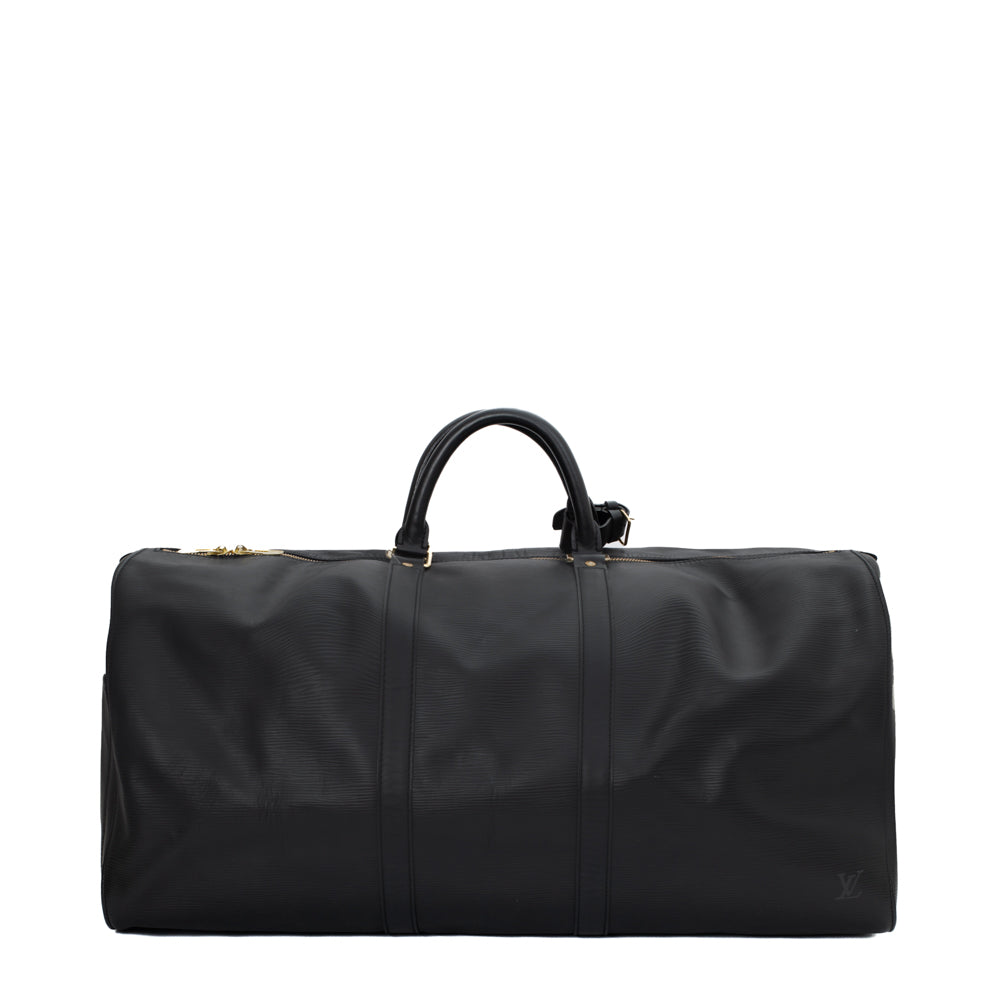 Sac Keepall 45 Vintage en cuir épi noir