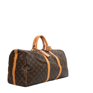 Sac Keepall 50 Vintage en toile monogram marron