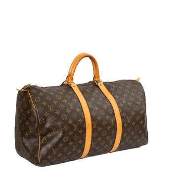 Sac Keepall 50 Vintage en toile monogram marron