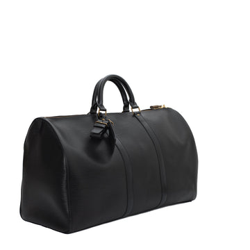Sac Keepall 50 Vintage en cuir épi noir