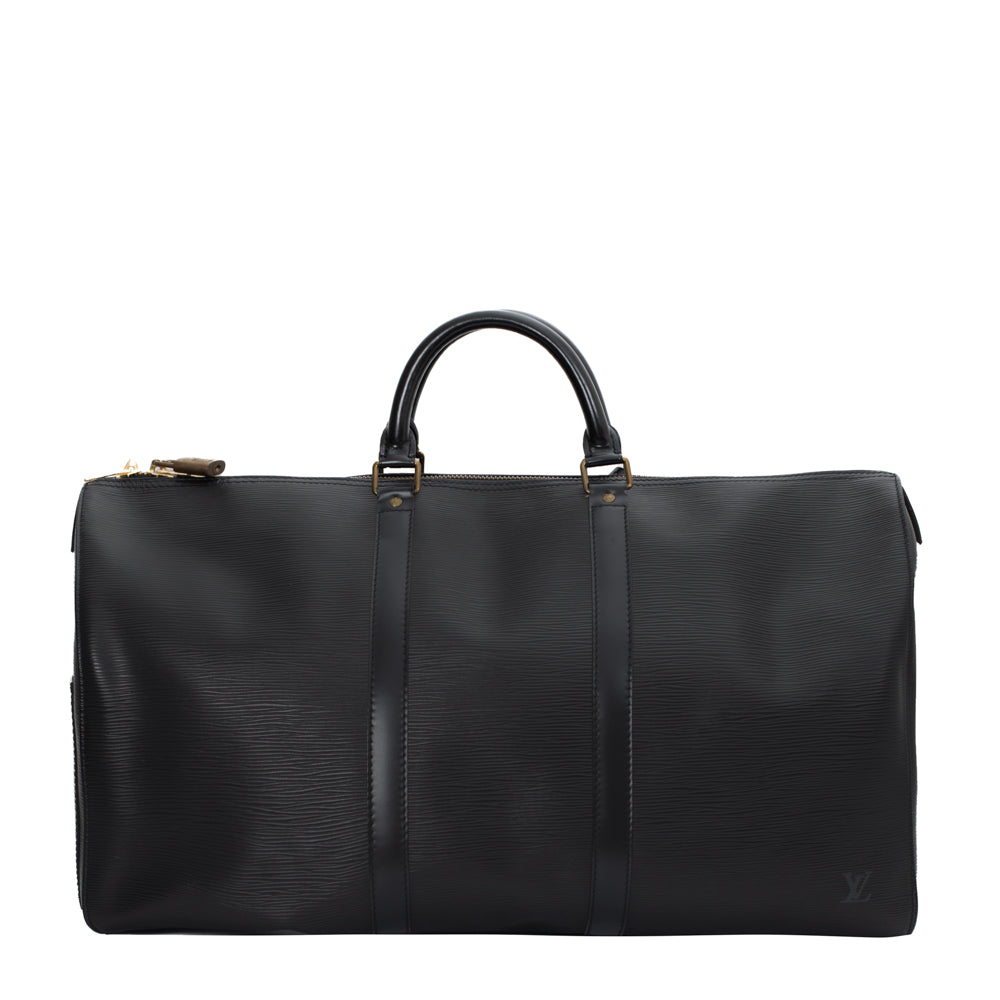 Sac Keepall 50 Vintage en cuir épi noir