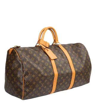 Sac Keepall 55 Vintage en toile monogram marron