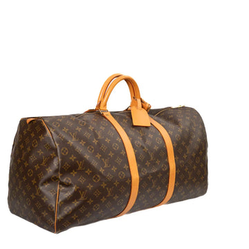 Sac Keepall 60 Vintage en toile monogram marron